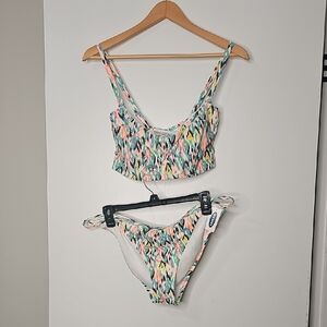 Old Navy Multicolor Swirl Bikini Set
